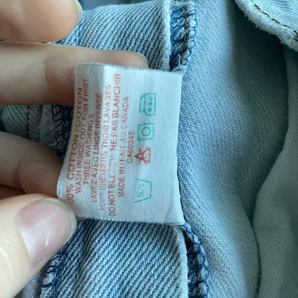 RARE Vintage 1980s White & Orange Tab Ultra Light Wash Levi’s Jeans 26W - Picture 5 of 6